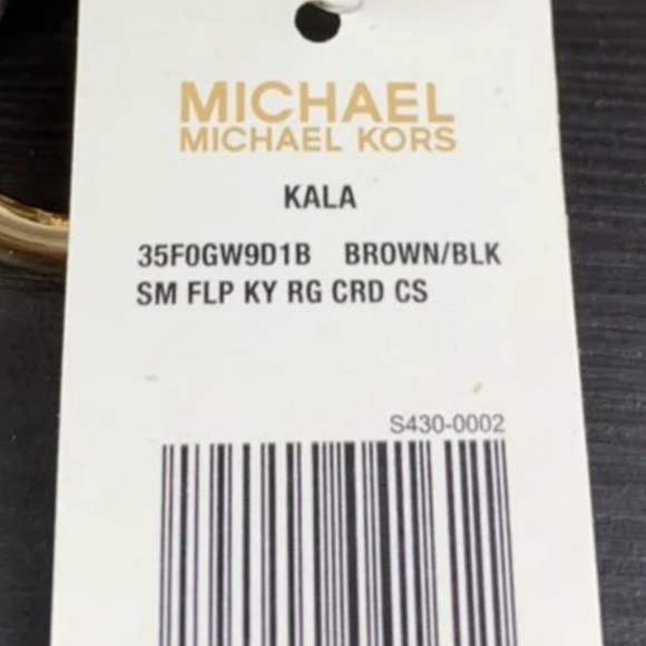 Michael Kors Kala Keychain Card Case Brown MK Signature PVC - Picture 2 of 9
